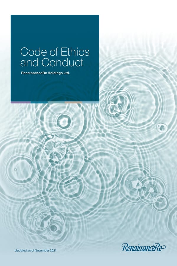 Our Code of Ethics & Conduct - Page 1