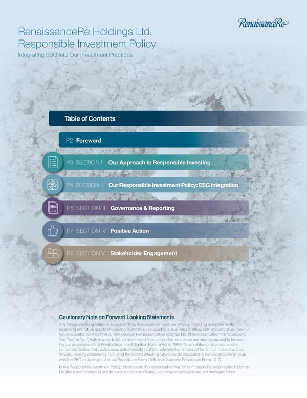 Responsible Investing Policy - Page 2