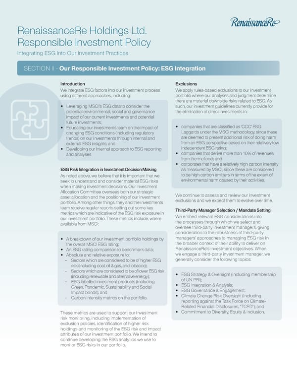 Responsible Investing Policy - Page 5