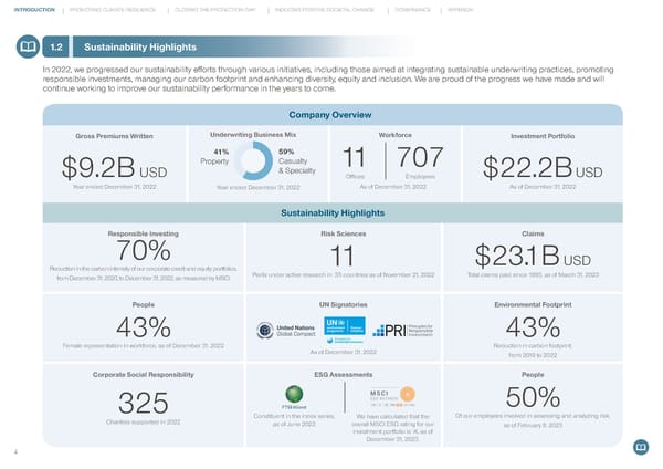 RenaissanceRe Sustainability Report 2022 - Page 5