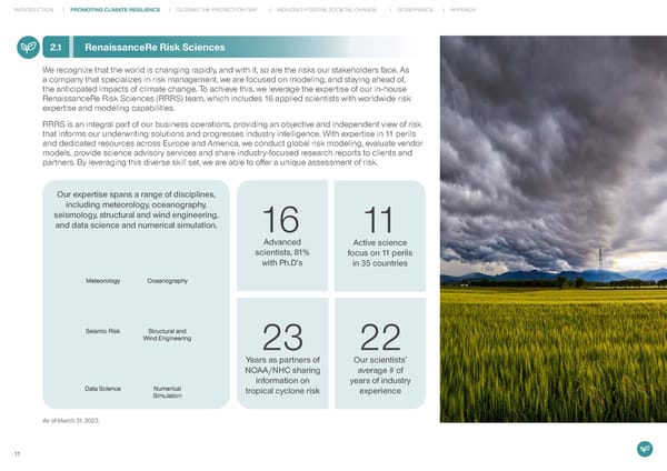 RenaissanceRe Sustainability Report 2022 - Page 12