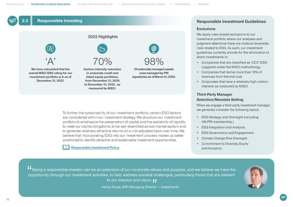 RenaissanceRe Sustainability Report 2022 - Page 20