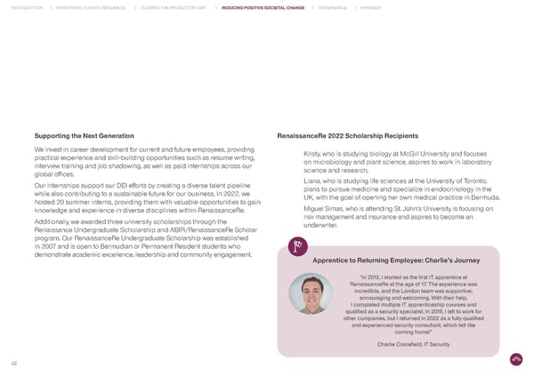 RenaissanceRe Sustainability Report 2022 - Page 43